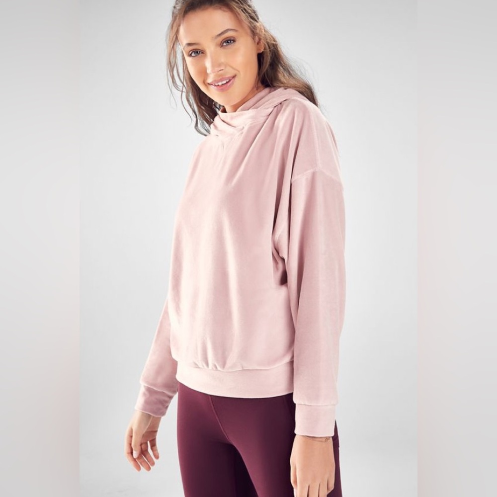 🩷 Fabletics Pink Cowl Neck Pullover Sweater 🧘🏻‍♀️